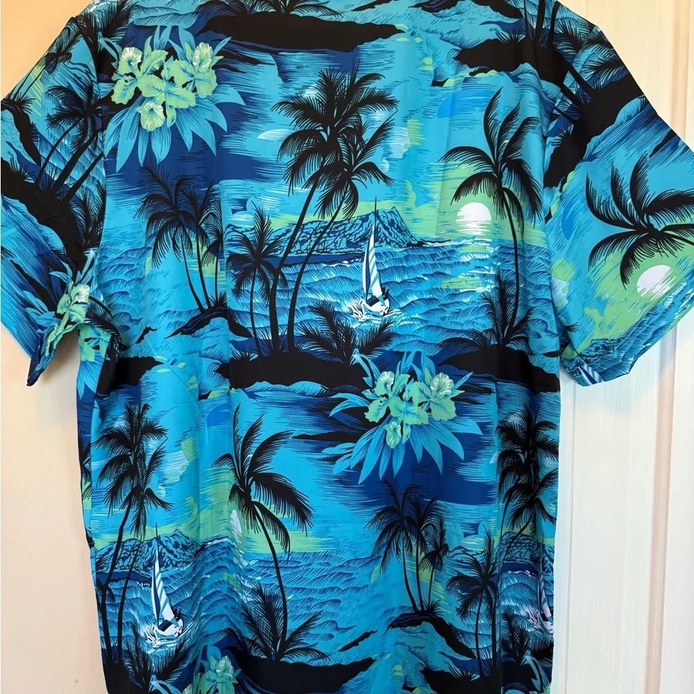 Blue Tropical Hawaiian Shirt